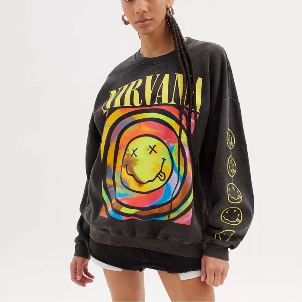 NEW Urban Outfitters Nirvana Oversized Graphic Sweatshirt